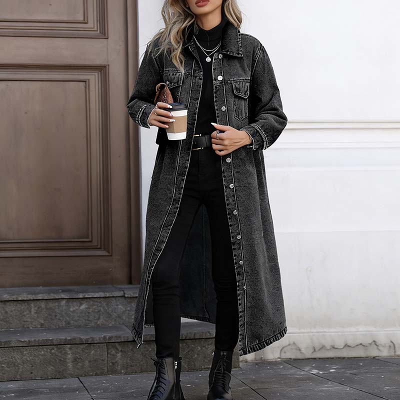 Time-Limited Special – Women's Timeless Longline Denim Coat