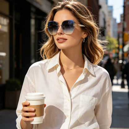 Statement Rimless Shades